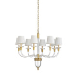 Salon Crystal And Brass Made Chandelier