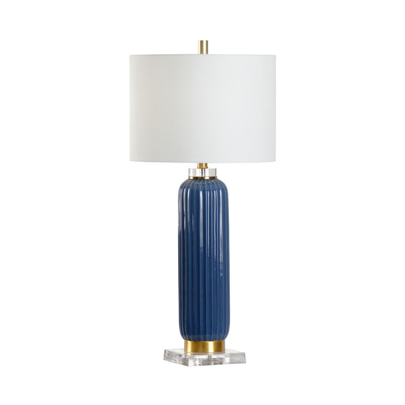 Samuel Glazed Fluted Ceramic Table Lamp