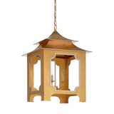 Tole Pagoda Handpainted Chain Hanging Lantern