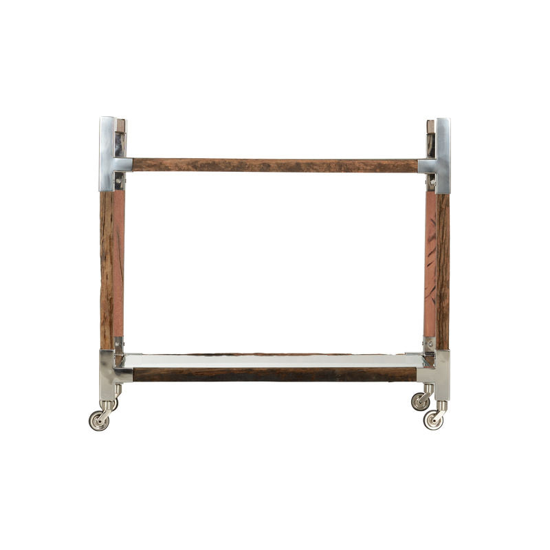 Rustic Glam Wood Frame Bar Cart-Home Bar Carts-Wildwood-Large-LOOMLAN