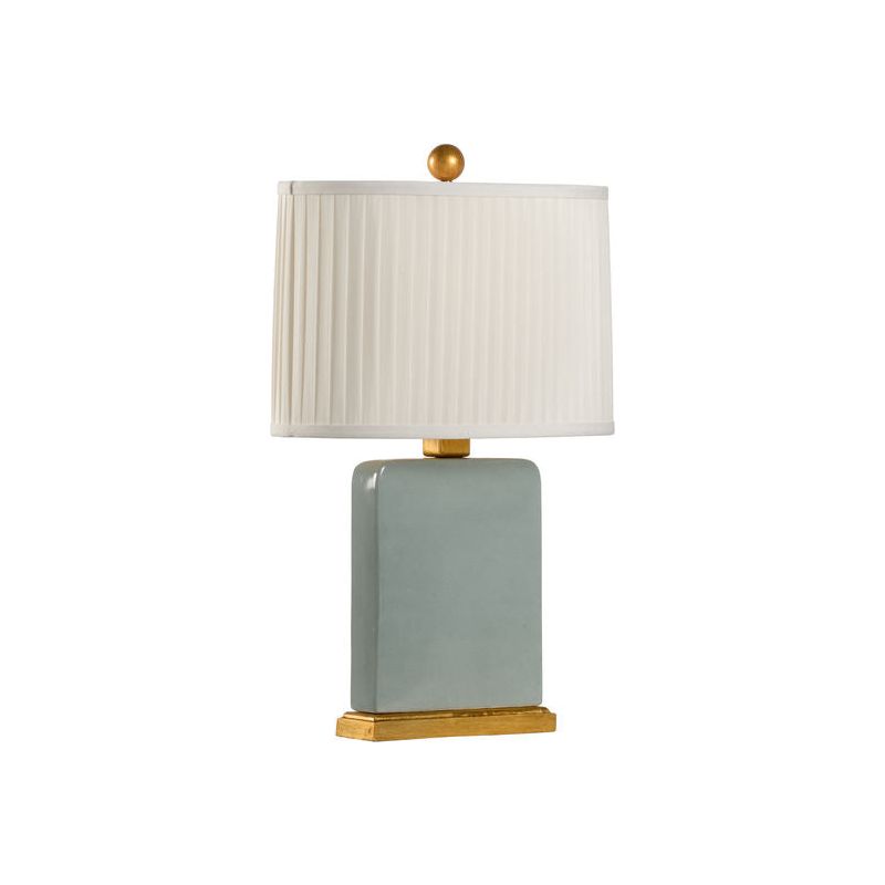 Slender Wood And Gold Accents Table Lamp