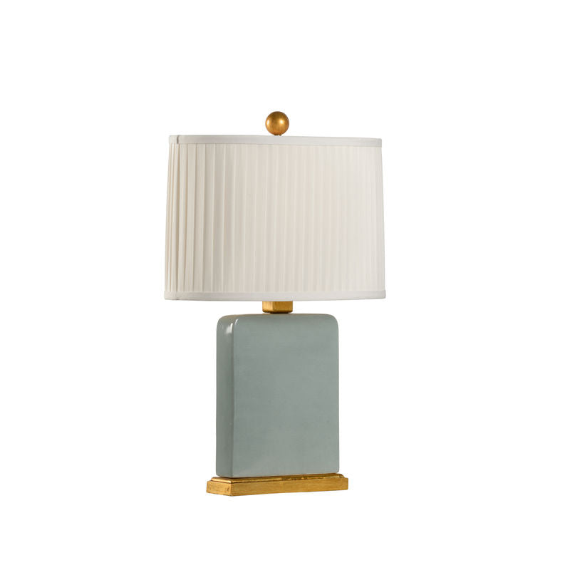 Slender Wood And Gold Accents Table Lamp