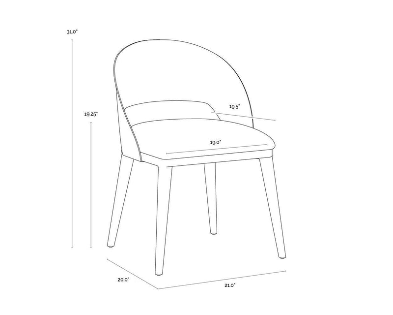 Dezirae Leather Upholstered Armless Dining Chair