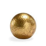 Hammered Gold Ball Warm Glow Sculpture