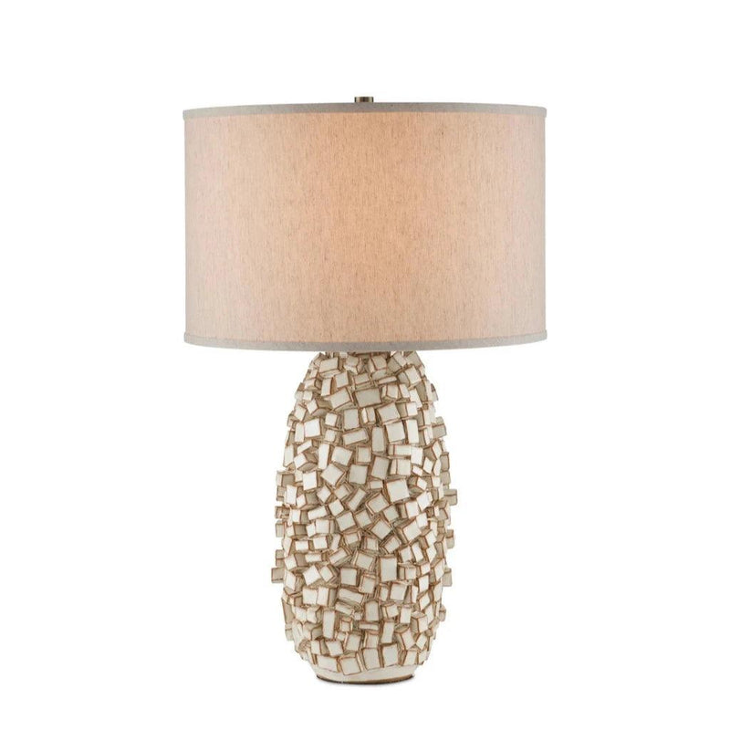 Sugar Cube Ivory Table Lamp