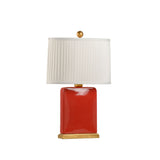 Slender Wood And Gold Accents Table Lamp