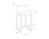 Architect Leather Upholstered Counter Stool