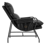 Halaus Steel Black Accent Arm Chair