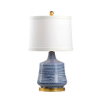 Beehive Modern Linen Shade Table Lamp