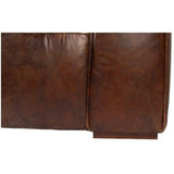 101 Inch Brown Leather Sofa Modern Industrial Sofas & Loveseats LOOMLAN By Moe's Home