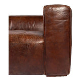101 Inch Brown Leather Sofa Modern Industrial Sofas & Loveseats LOOMLAN By Moe's Home