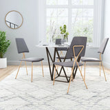 Chloe Polyester Upholstered Armless Dining Chair (Set Of 2)