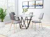 Chloe Polyester Upholstered Armless Dining Chair (Set Of 2)