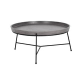 Remy Iron Framed Concrete Round Coffee Table