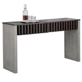 Bane Console Table With Acacia Wood Veneer And Concrete