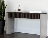 Bane Console Table With Acacia Wood Veneer And Concrete