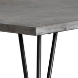 Midori Dining Table 59" Modern Concrete Top With Brass