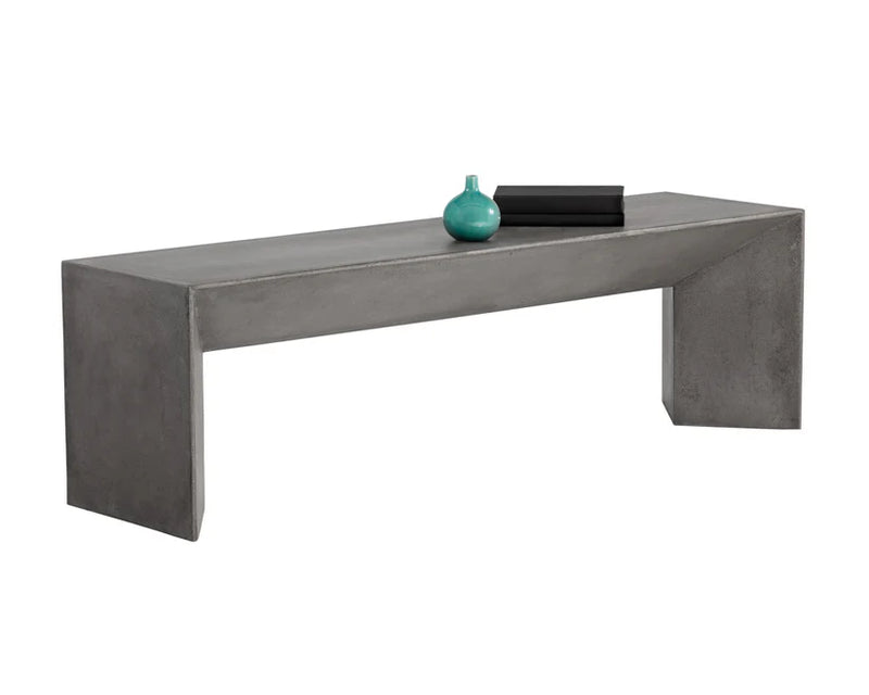 Nomad Concrete Outdoor Backless Bench