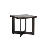 Marley Side Table With Solid Wood Top And Iron Base