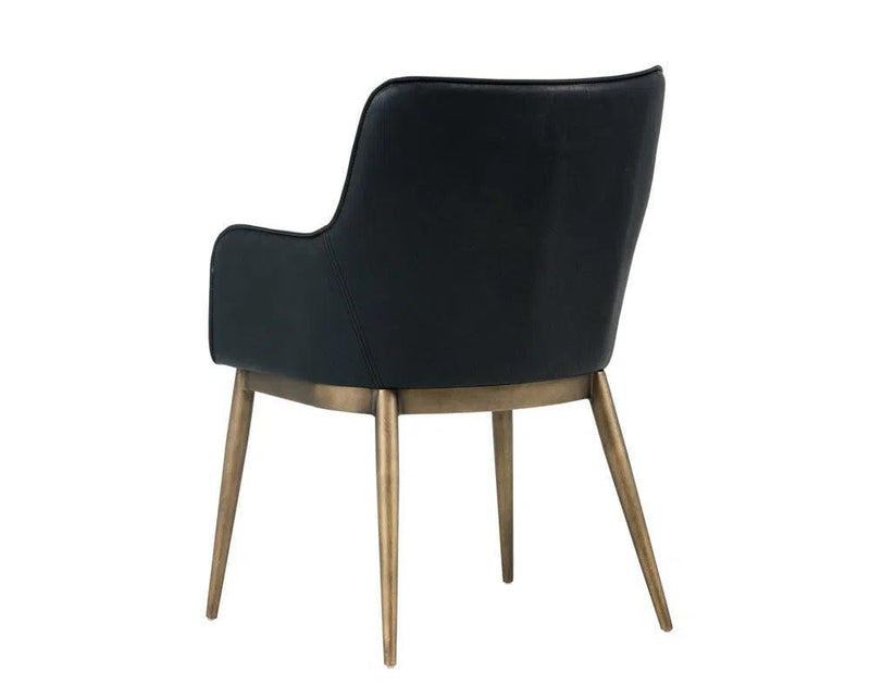 Franklin Leather Upholstered Modern Dining Armchair