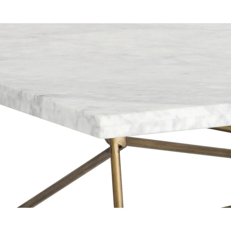 Skyy Steel Framed Marble Coffee Table