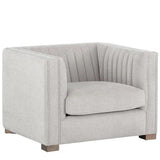 Caitlin Armchair Hemingway Silver Modern Tufted Lounge Chair