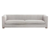 Caitlin Sofa Hemingway Silver Modern Design With Brass Legs