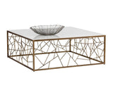 Vero Coffee Table Marble Top With Rustic Bronze Base