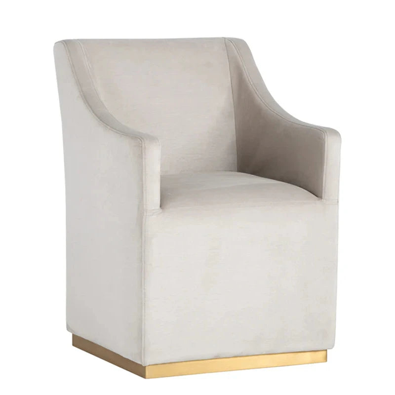 Zane Fabric Upholstered Wheeled Dining Chair