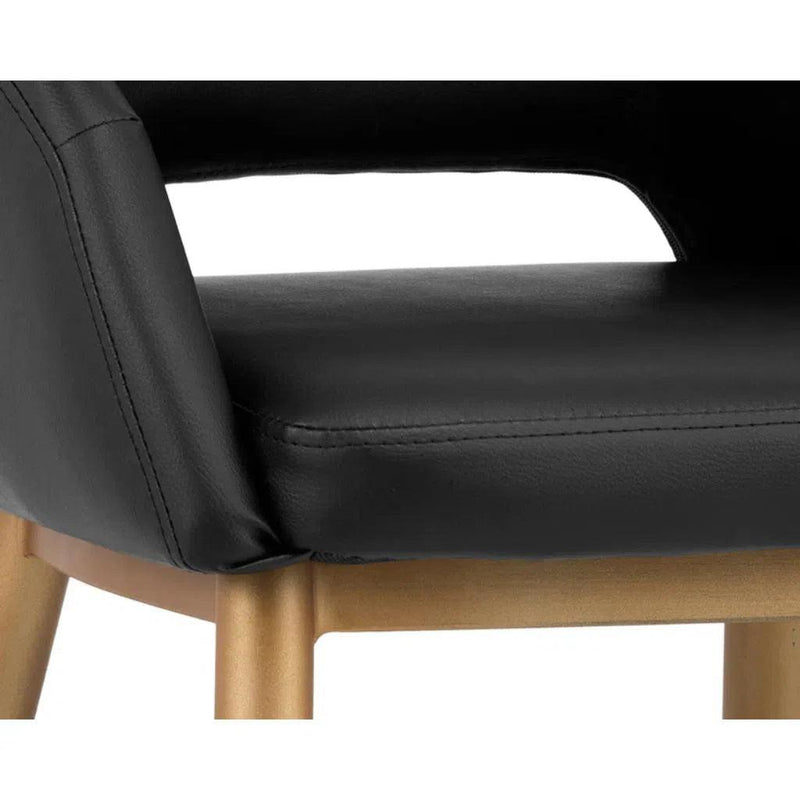 Thatcher Leather Upholstered Armless Dining Armchair