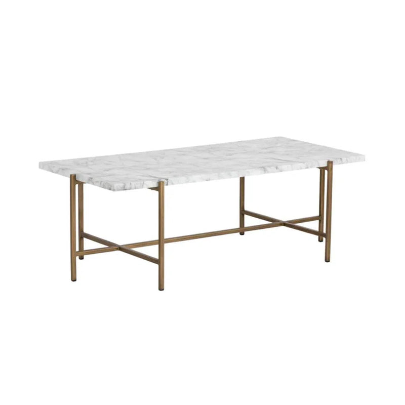 Solana Marble Top Iron Coffee Table