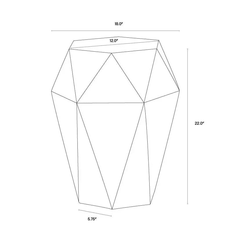 Constance Geometric Shaped Outdoor End Table