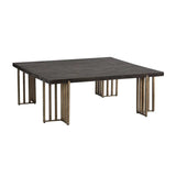 Alto Coffee Table With Distressed Oak Wood Veneer Top