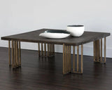 Alto Coffee Table With Distressed Oak Wood Veneer Top