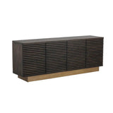 Paris Sideboard Modern Steel Base Distressed Wood Finish