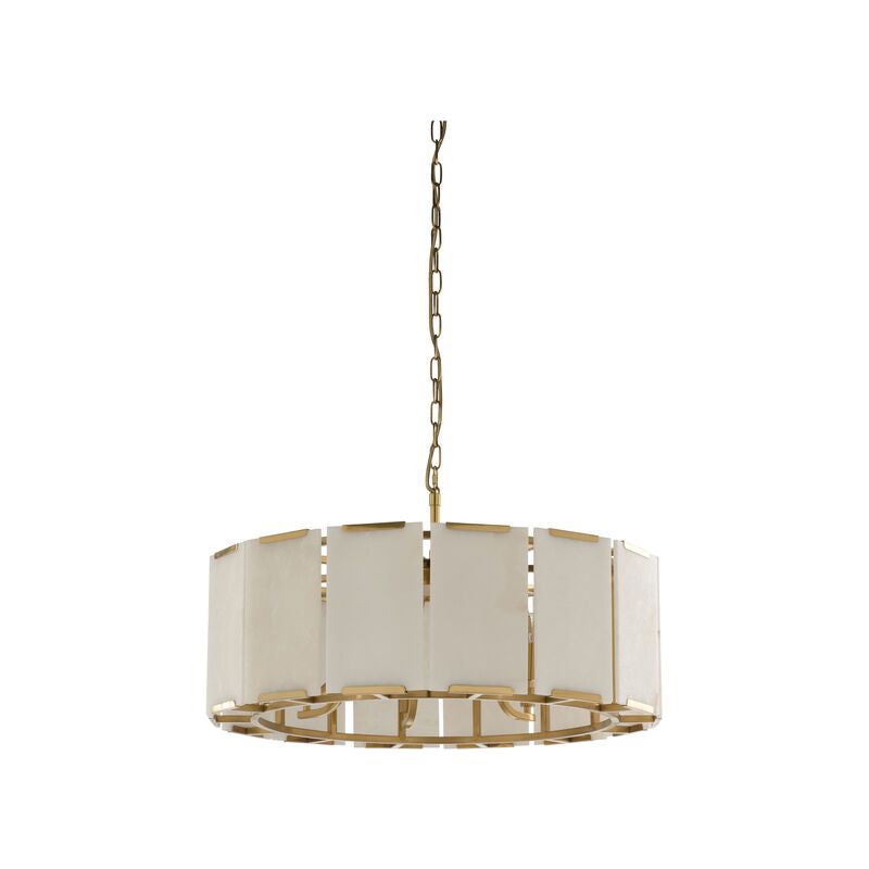 Perla Warm Antique Brass Chandelier