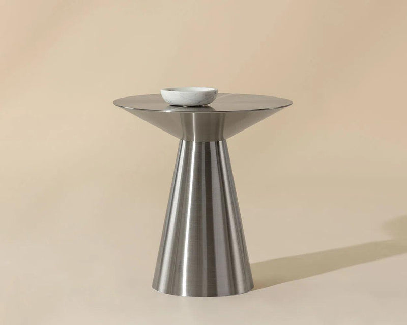 Carmel Stainless Steel Round End Table