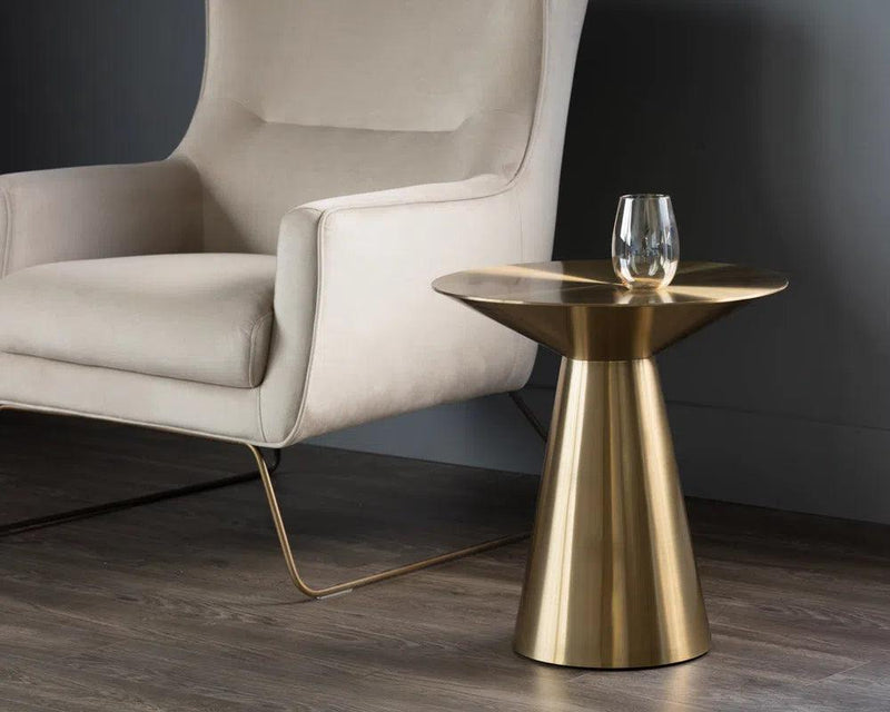 Carmel Stainless Steel Round End Table