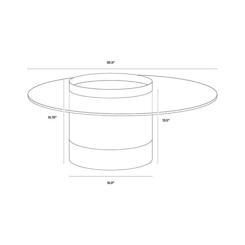 Haru Glass Topped Round Coffee Table