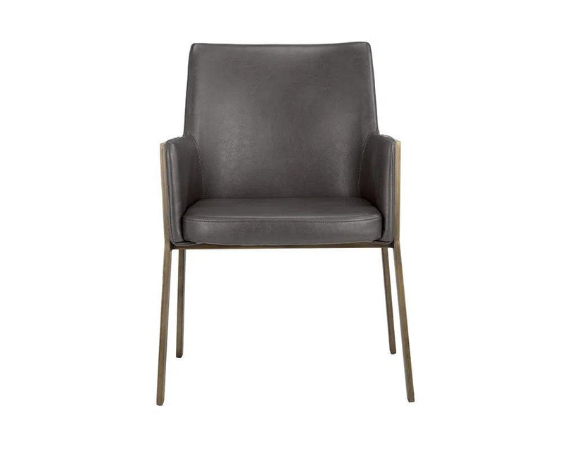 Bernadette Leather Upholstered Dining Armchair