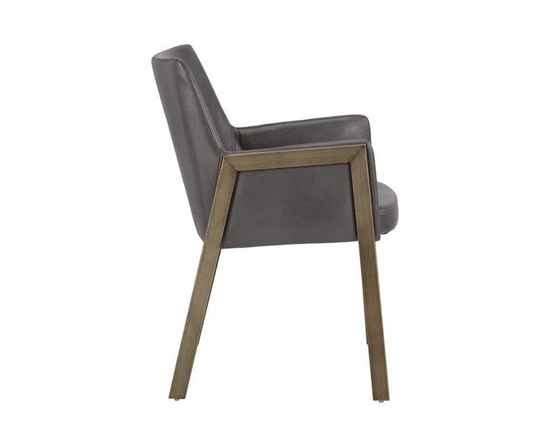 Bernadette Leather Upholstered Dining Armchair