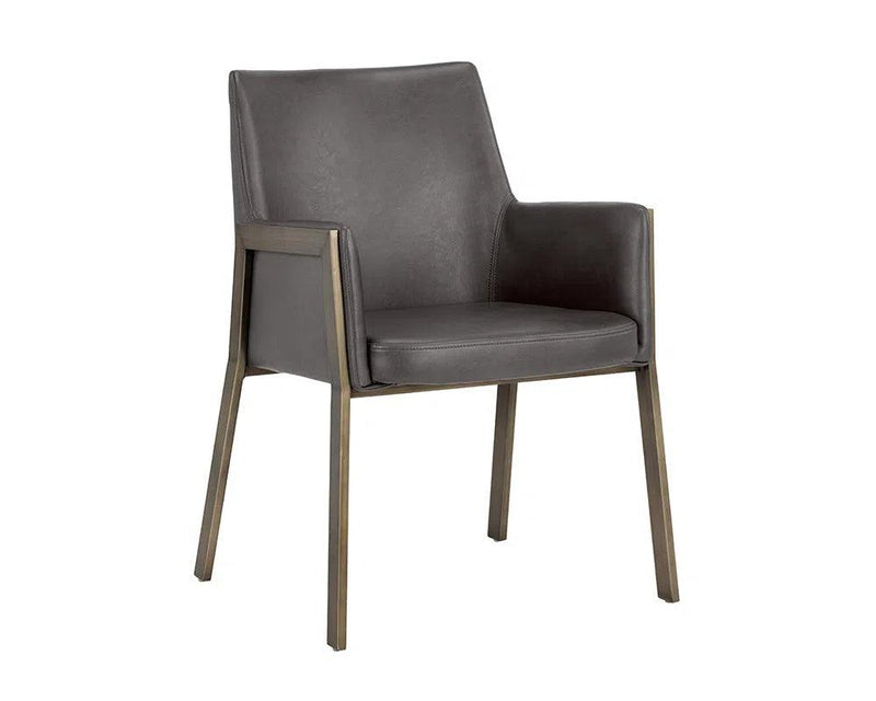 Bernadette Leather Upholstered Dining Armchair