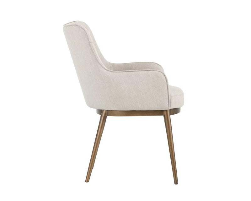 Franklin Leather Upholstered Modern Dining Armchair