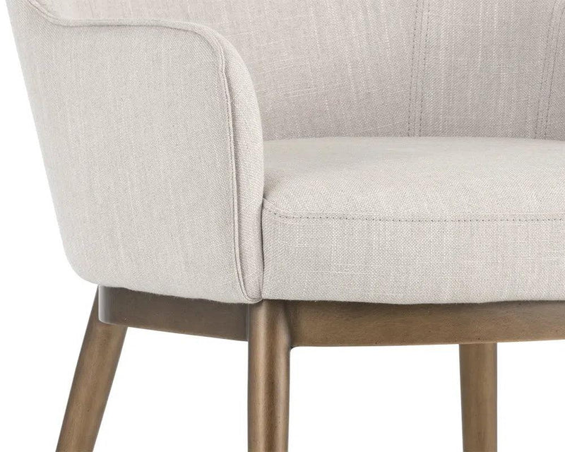 Franklin Leather Upholstered Modern Dining Armchair