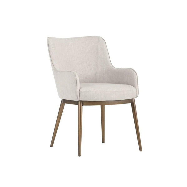 Franklin Leather Upholstered Modern Dining Armchair