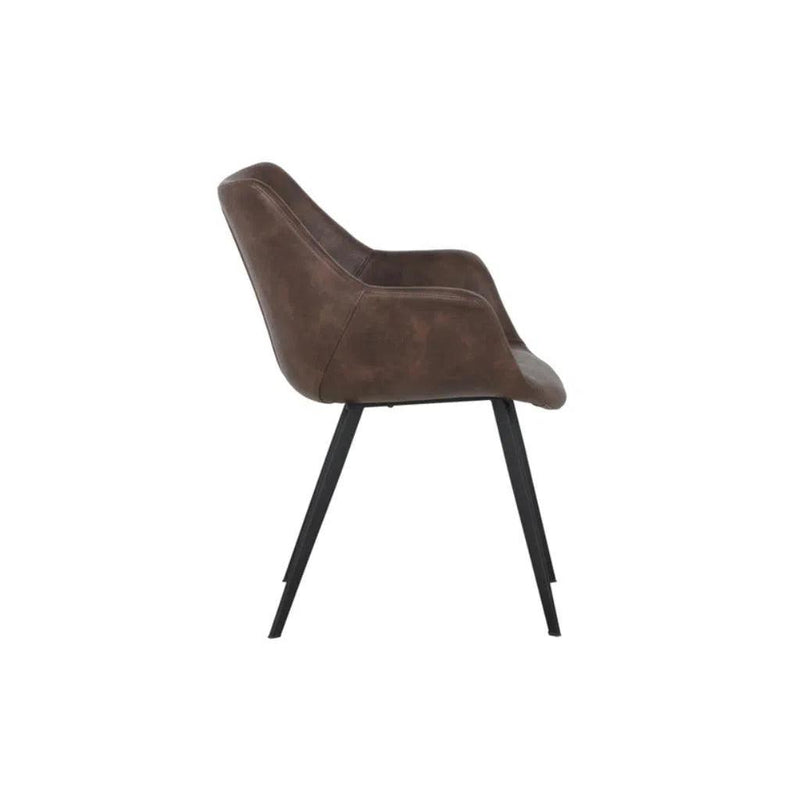 Mason Leather Upholstered Dining Armchair