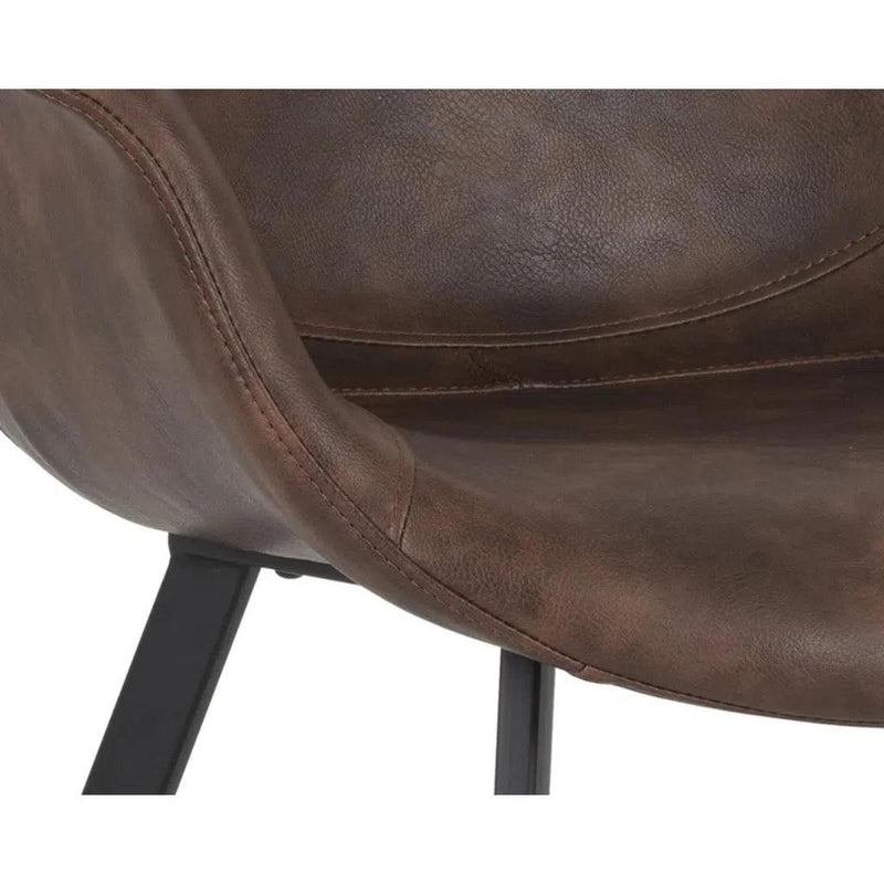 Mason Leather Upholstered Dining Armchair