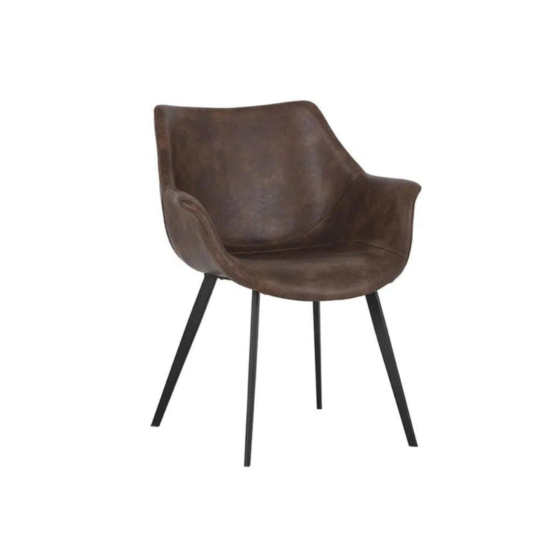 Mason Leather Upholstered Dining Armchair