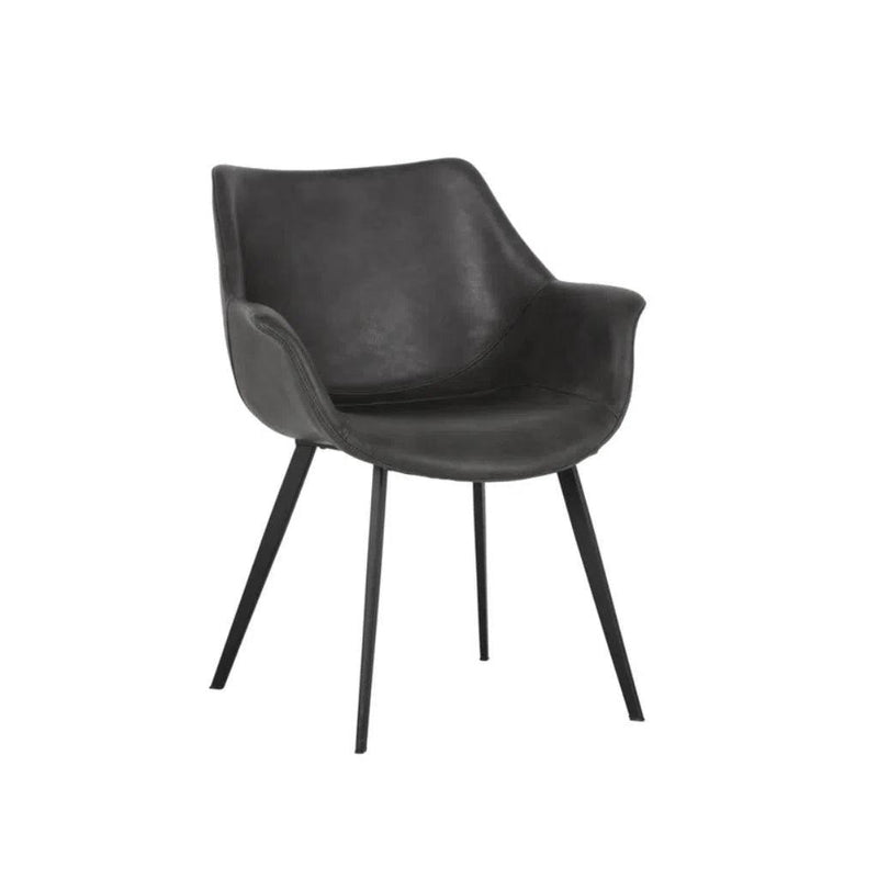 Mason Leather Upholstered Dining Armchair