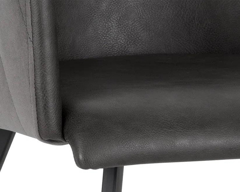 Griffin Leather Upholstered Modern Dining Armchair